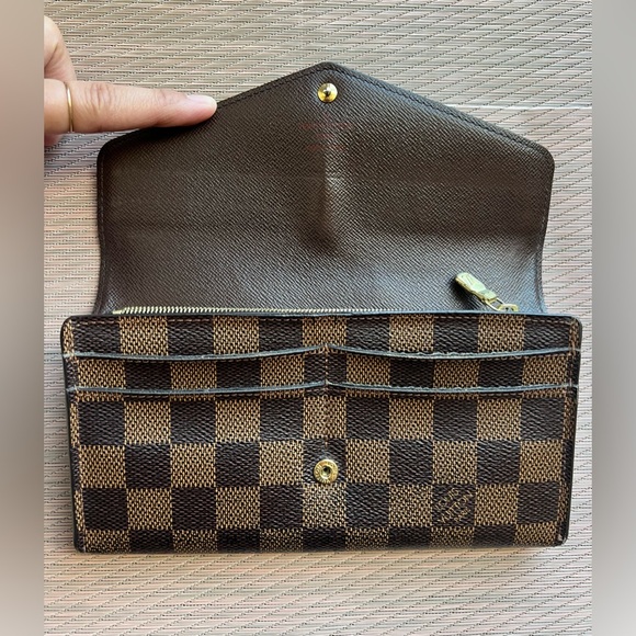 SOLD Authentic Damier Ebene Louis Vuitton Long Wallet #5 - Picture 7 of 16
